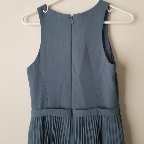 Azazie Lindie A-Line Pleated Chiffon Floor-Length Bridesmaid Dress Size A4 - Picture 6 of 15